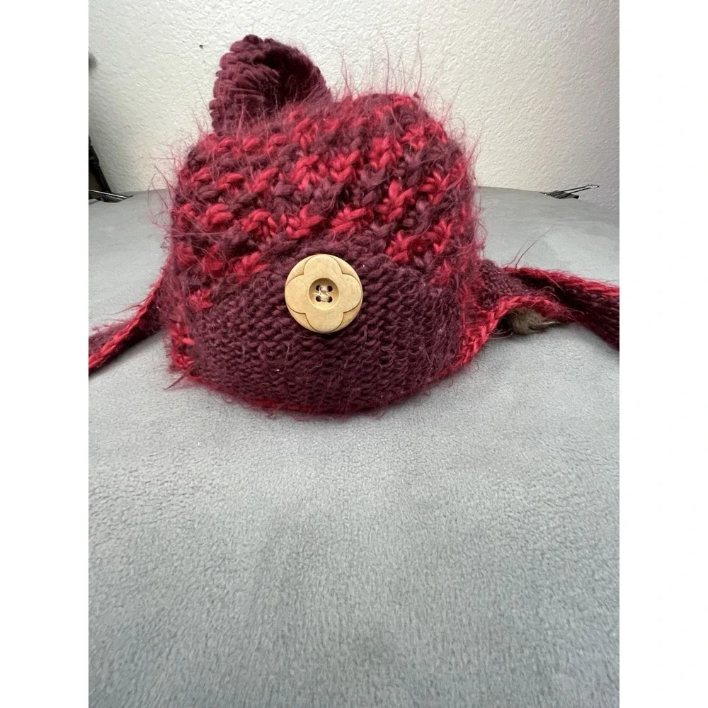 Pistil Ear flap‎ Beanie Hat Womens One Size Red Skull Cap Hat